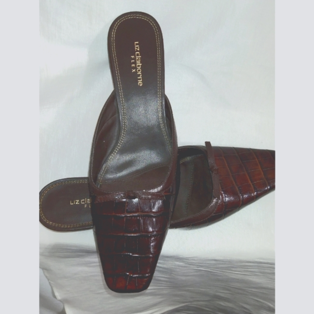 Liz Claiborne Brown Mules